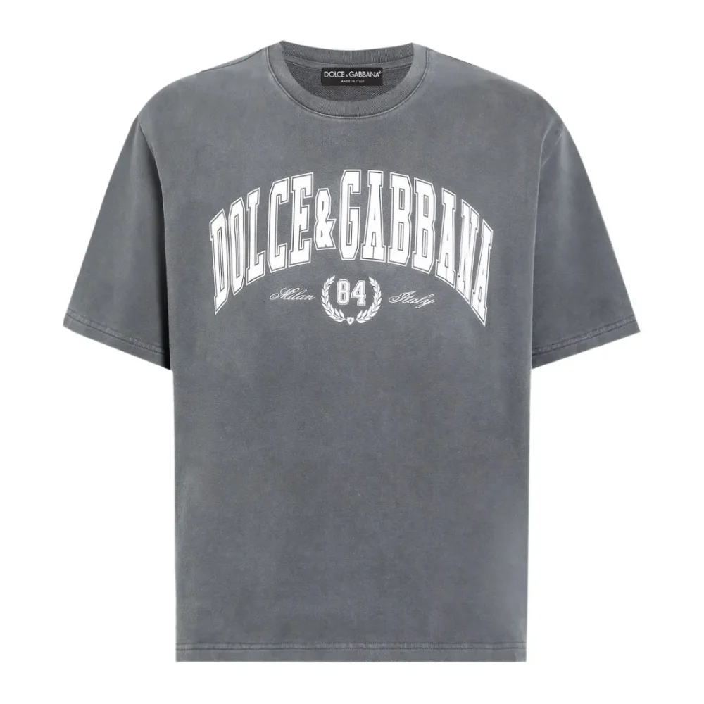 Dolce & Gabbana – טי־שירט אפורה במראה וינטג'