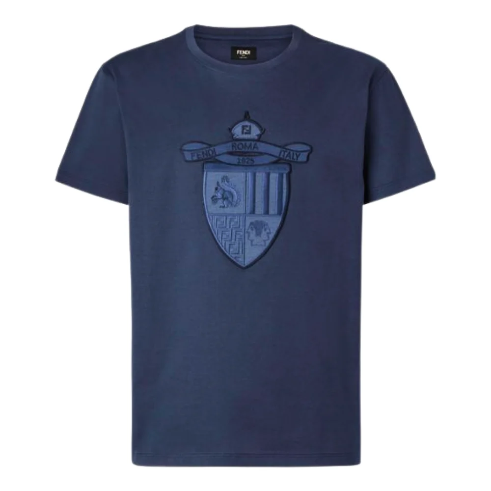 Fendi – טי־שירט כחול Roma Crest