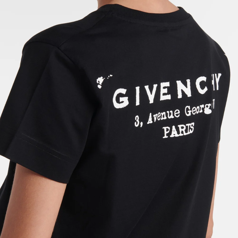Givenchy – טי־שירט שחורה עם הדפס גב - Hover